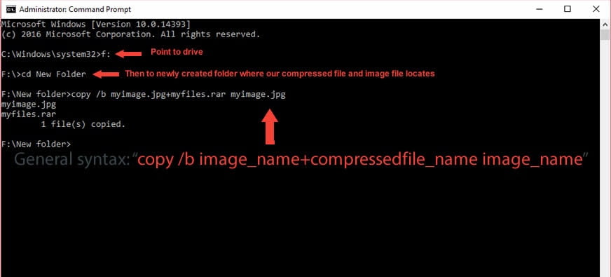 Hiding Files In An Image Using CMD