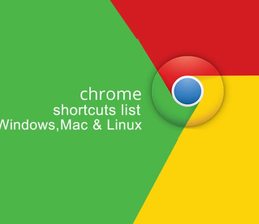 chrome shortcut lists for windows,mac,linux