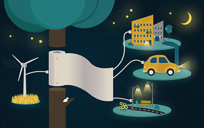 Power Paper to store electricity