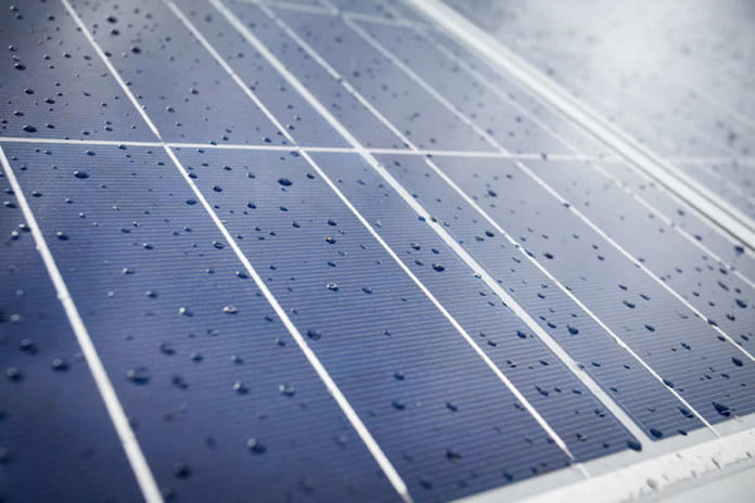 Solar Cell Generates Power from Raindrops