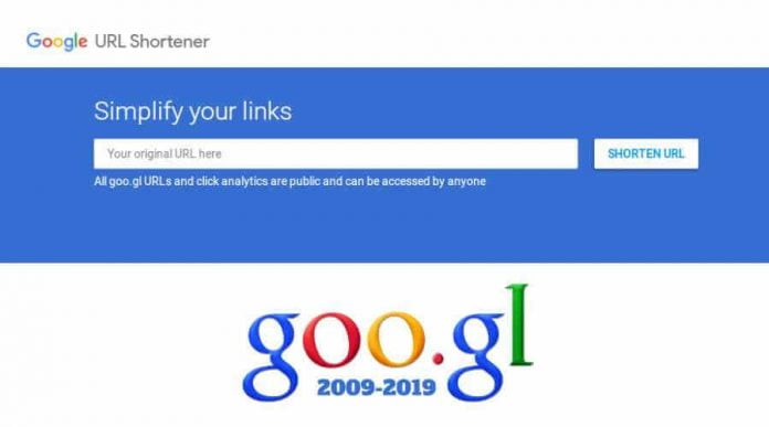 Google shutting down its URL shortening service goo.gl