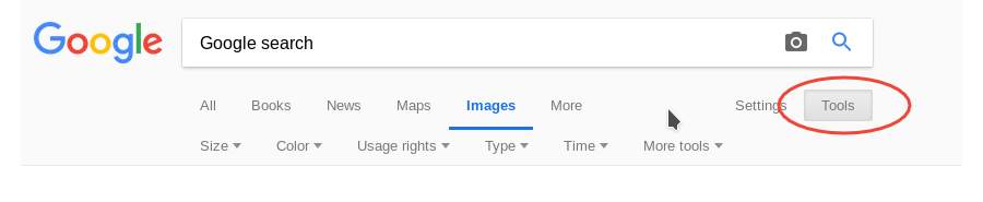 Google search tools