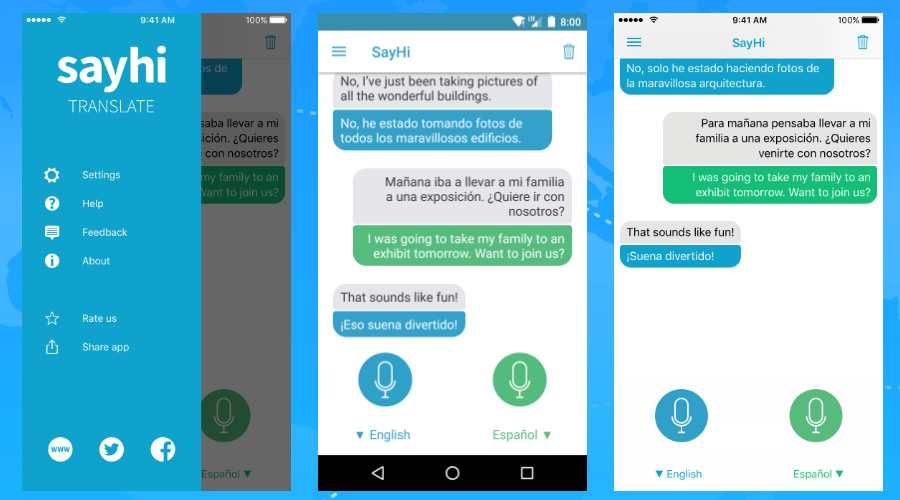 SayHi Translate - Best translation apps for Android and iOS
