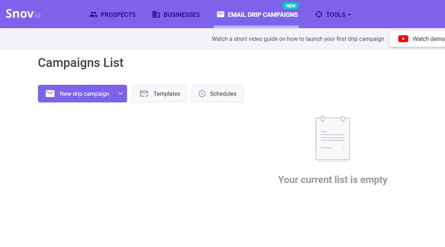 Snovio Email Drip Campaigns