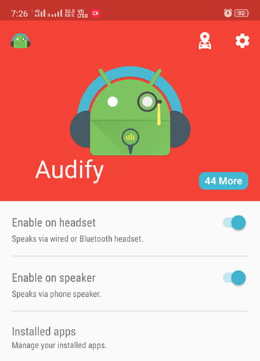 Enable automatic notification reading feature on Android
