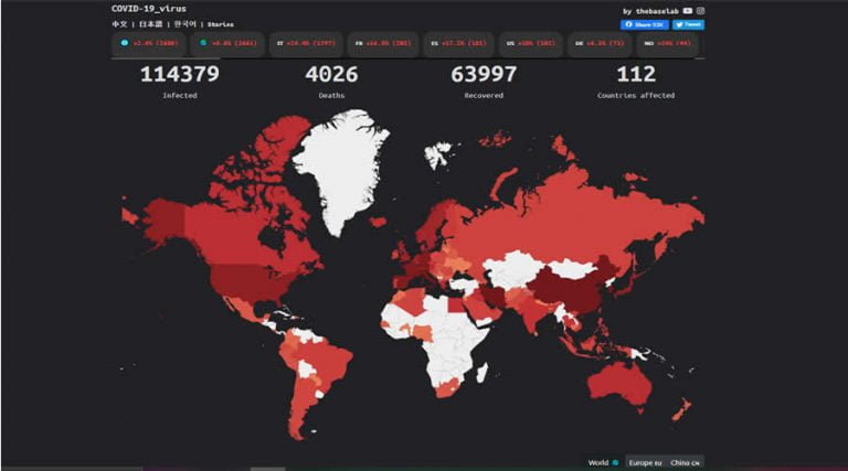 6 Coronavirus maps to track the spread of COVID-19 across the globe