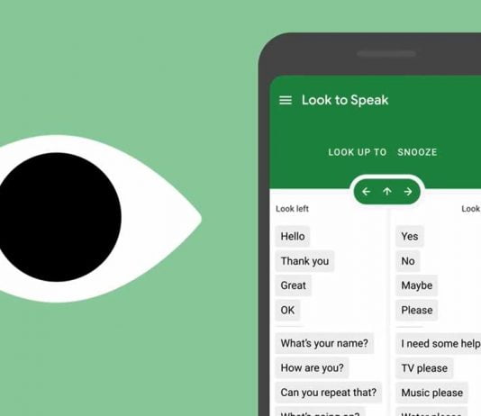 Google Look to Speak App