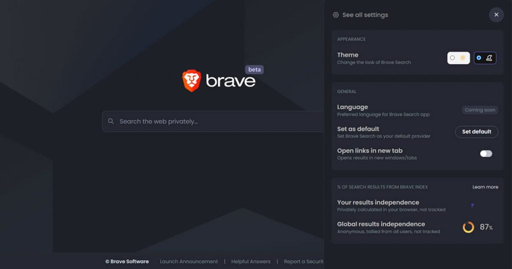 brave browser search engine brave browser search engine