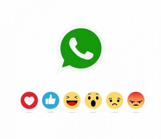 WhatsApp message reactions feature