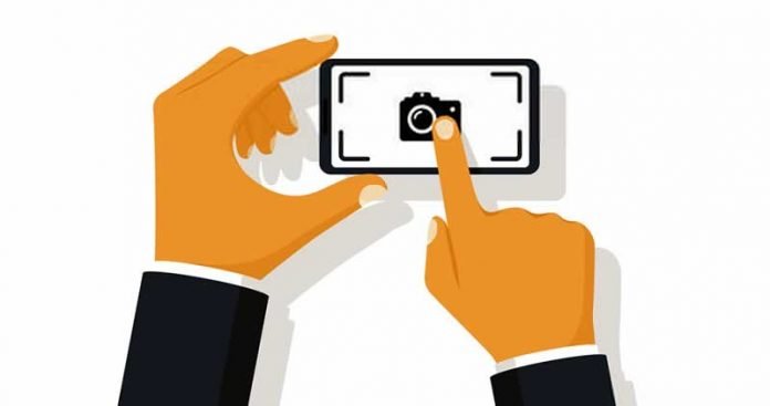 Taking photos on smartphone Taking photos on smartphone