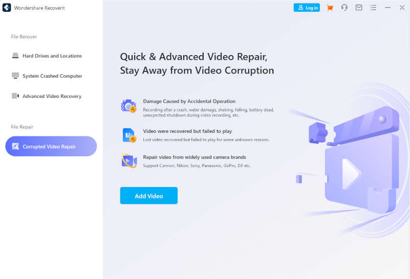 Wondershare Recoverit video repair