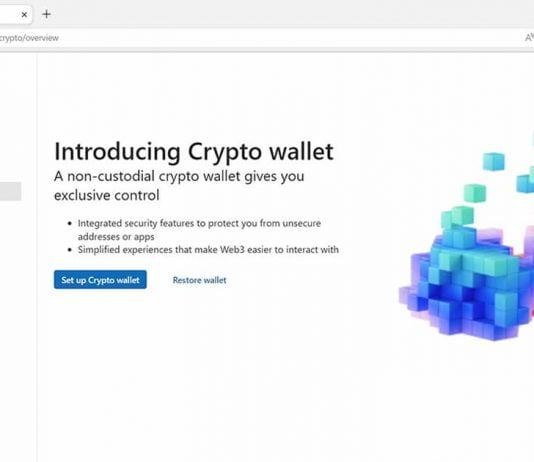 Cryptocurrency Wallet into Edge Browser