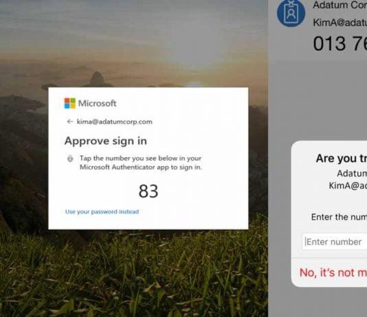 Number Matching in Microsoft Authenticator