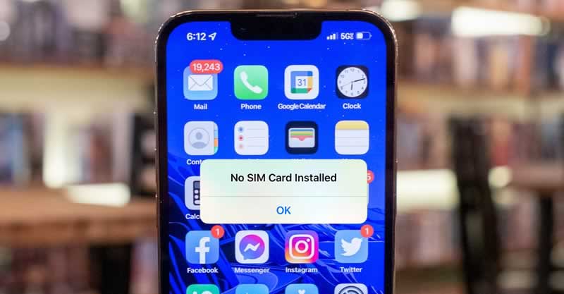 no sim card installed on iphone 13